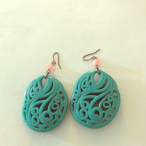 Faux jade earrings
